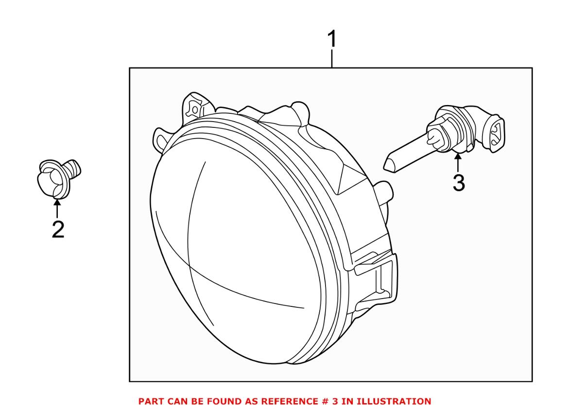 BMW Headlight Bulb (High Beam) (9011) 63128384643